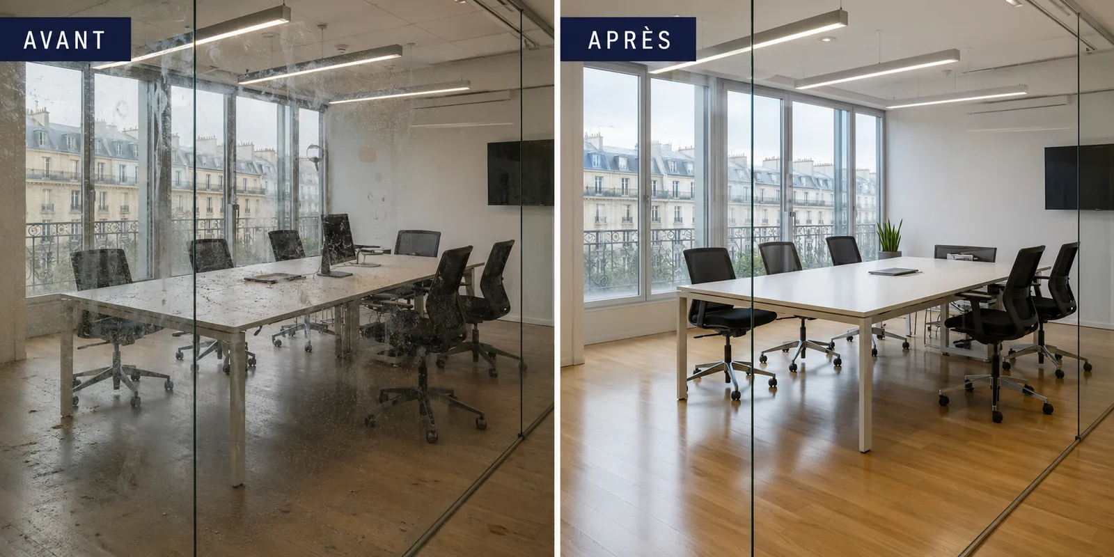Avant / après : abords et allées d'une copropriété remis en état et nettoyés par les équipes ALS Services